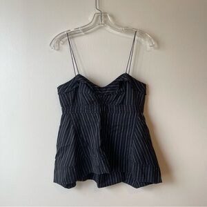 Isabel Marant Black Pinstripe Women's Top